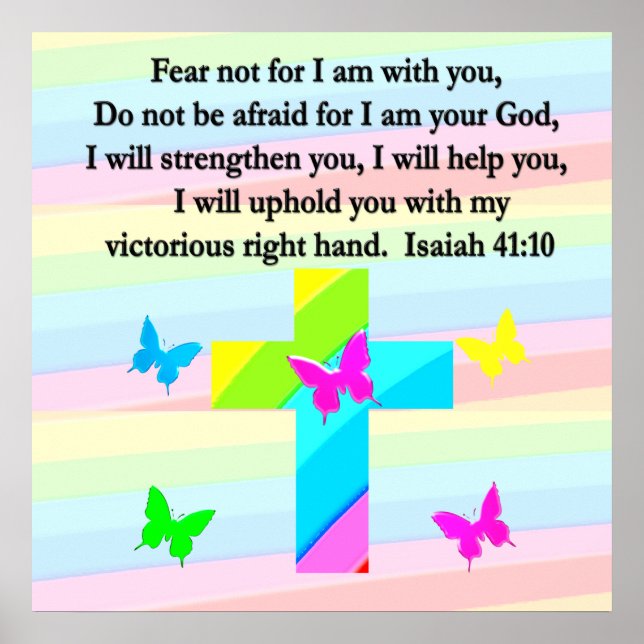 PRETTY ISAIAH 41:10 DESIGN POSTER (Front)