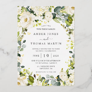 Pretty Ivory Gold Floral Butterfly Wedding 