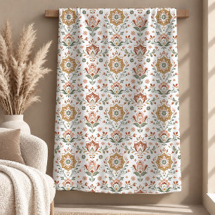 Pretty Ivory Light Brown Sage Rainbow Blanket