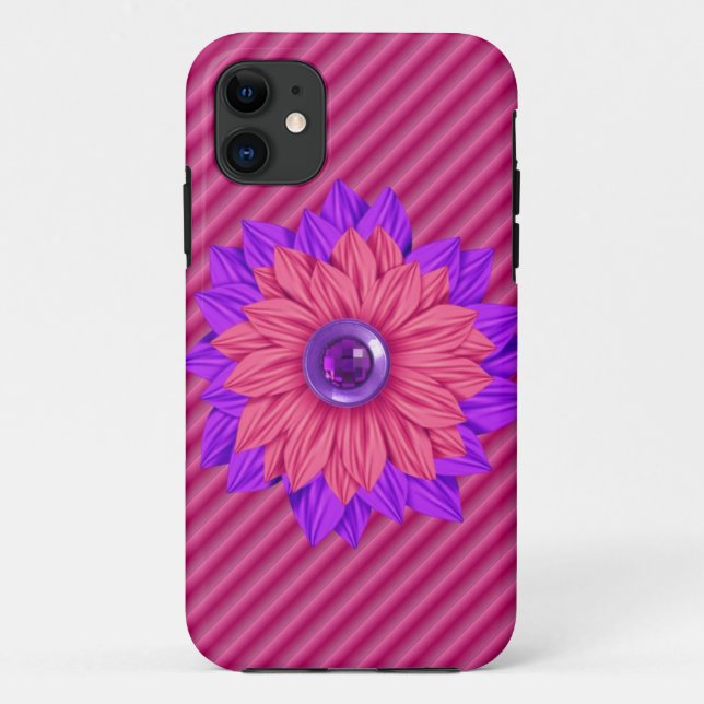 pretty jewelled flower Iphone 5 Case (Back)