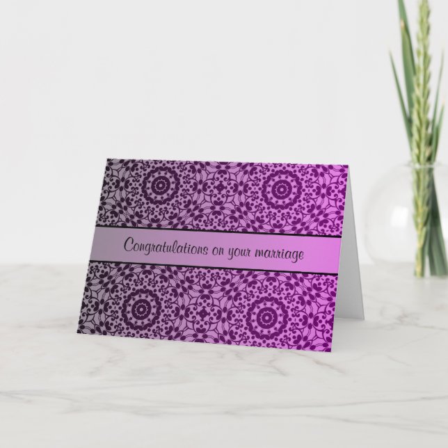 Pretty kaleidoscope gradient wedding congrats card (Front)
