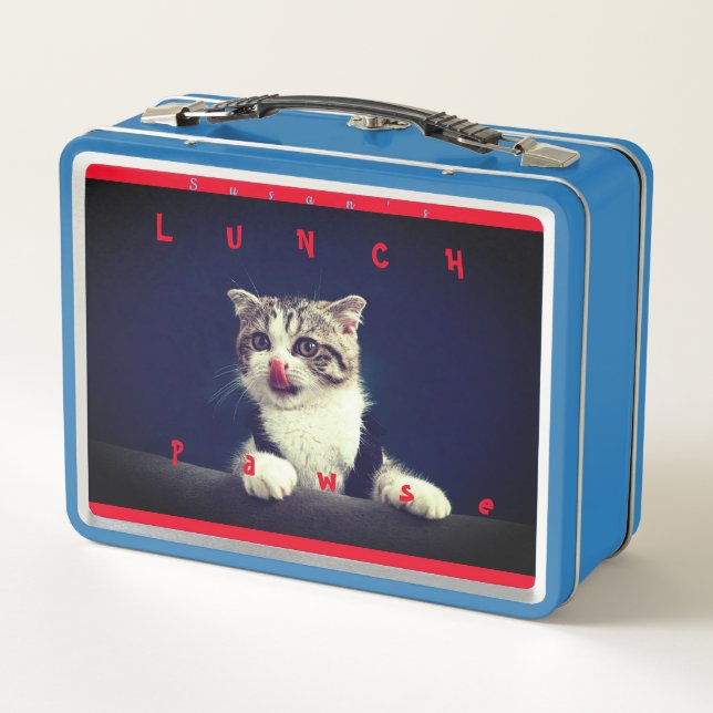 Pretty Kitten Metal Lunch Box (Back)