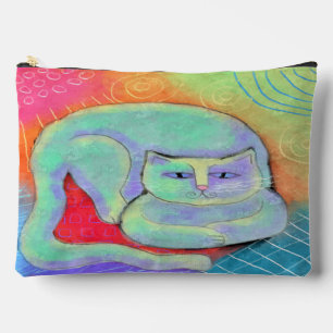 Pretty Kitty Abstract Art Accessory Pouch