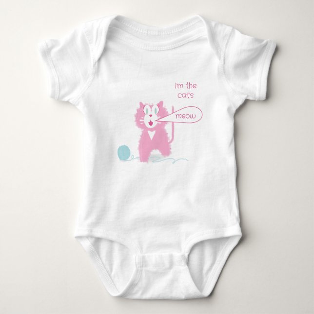 Pretty Kitty Baby Bodysuit (Front)