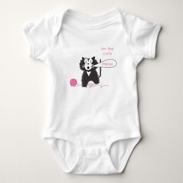 Pretty Kitty Baby Bodysuit (Front)
