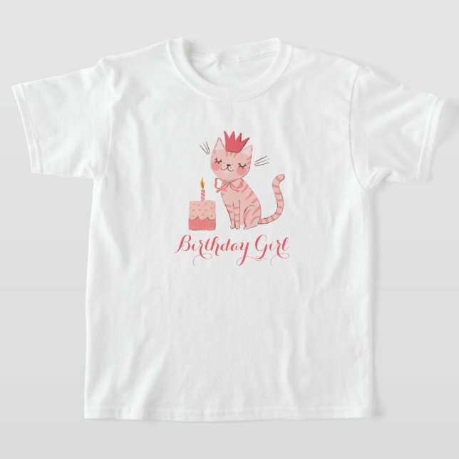 Pretty Kitty Birthday T-Shirt (Laydown)