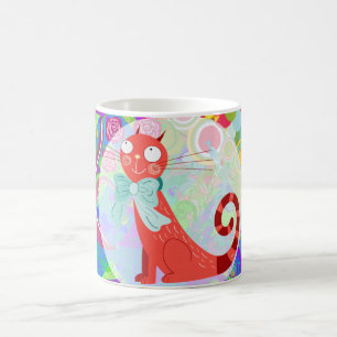 Pretty Kitty Crazy Cat Lady Gifts Vibrant Colourfu Coffee Mug