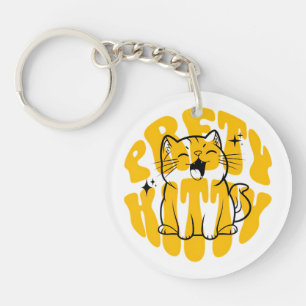 Pretty kitty cute cat key ring