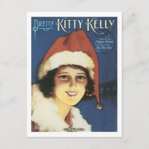 Pretty Kitty Kelly Vintage Songbook Cover Postcard