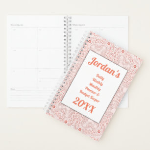 Pretty Laced Heart Budget Planner
