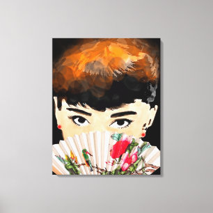 PRETTY LADY BIG EYES CANVAS ART PRINT