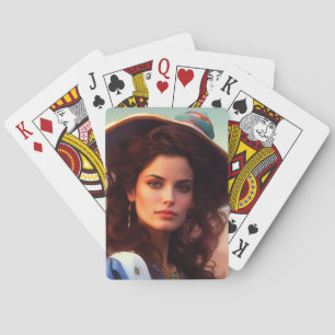 Pretty Lady Playing Cards