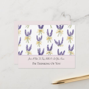 Pretty Lavender Flowers Bows Thinking of You Postcard