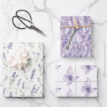 Pretty Lavender Flowers Butterfly Baby Shower  Wrapping Paper Sheet<br><div class="desc">Pretty Lavender Flowers Butterfly Baby Shower</div>