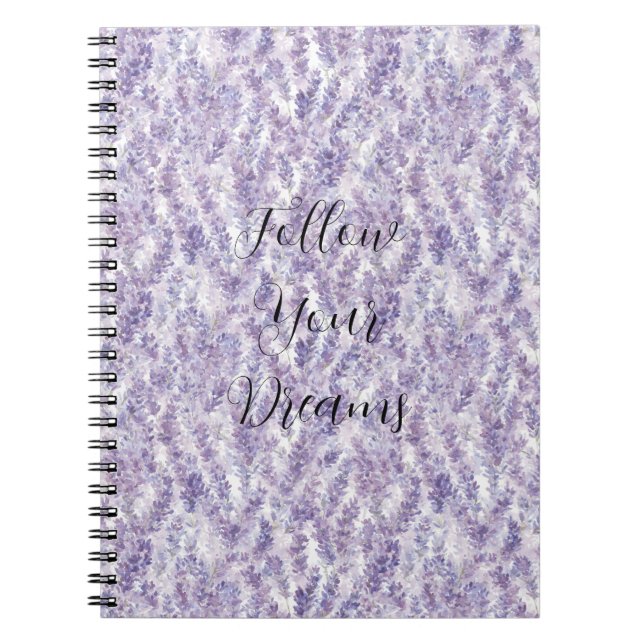 Pretty Lavender Flowers   Notebook (Front)