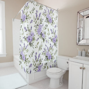Pretty Lavender Flowers  Shower Curtain