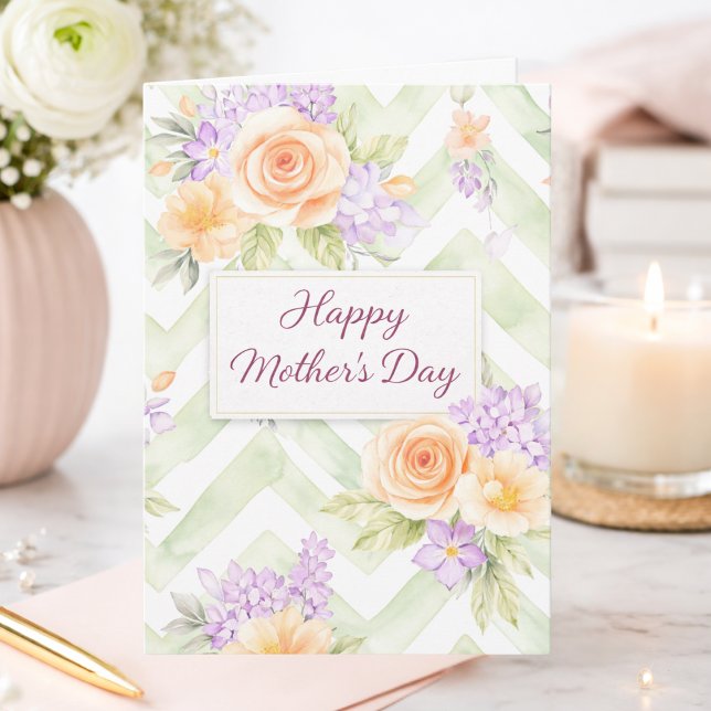 Pretty Lavender Watercolor Floral Mother's Day Card (Creator Uploaded)