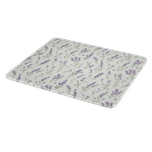 Pretty Lavender White Flowers Bridal Shower Cutting Board