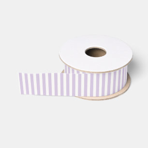 Pretty Lavender White Stripes Bridal Shower Grosgrain Ribbon