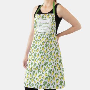 Pretty Lemon Pattern Modern Styled Apron