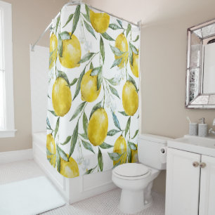 Pretty Lemons Tree Summer Shower Curtain