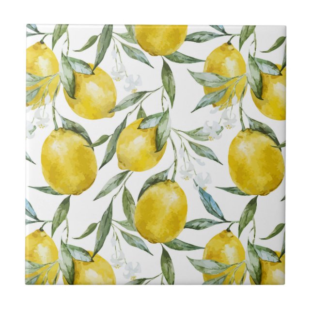Pretty Lemons Tree Summer Tile (Front)
