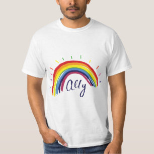Pretty LGBTQ ALLY Gay Pride and Support - Gay Ally T-Shirt