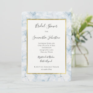 Pretty Light Blue Bridal Shower  Invitation