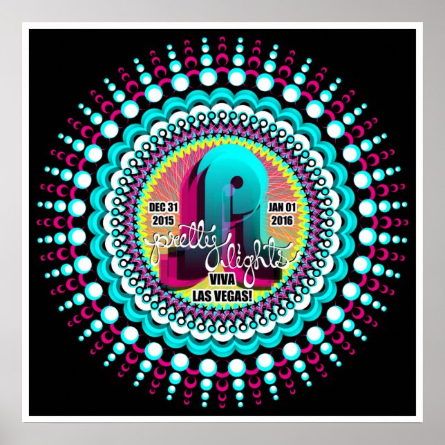 Pretty Lights NYE Poster Las Vegas 2015 (Front)