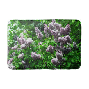 Pretty Lilac Flowers Bath Mat