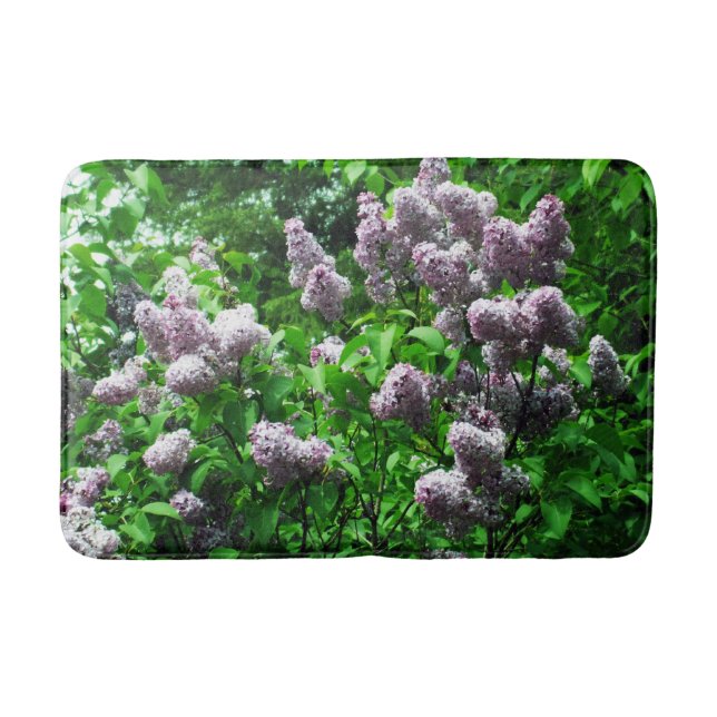 Pretty Lilac Flowers Bath Mat (Front)