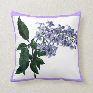Pretty Lilac Flowers Purple Decorative Cushion