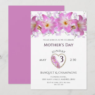 Pretty Lilies For Mother's Day Invitation