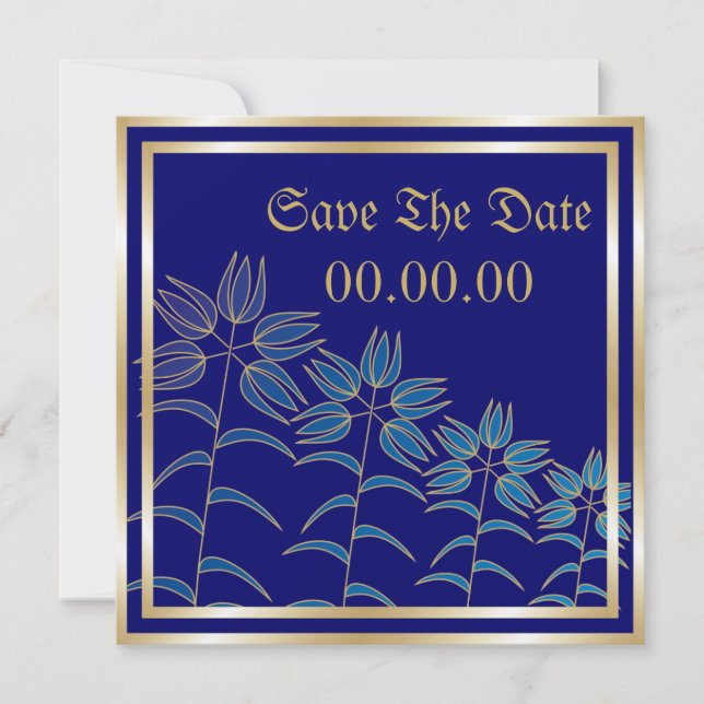 Pretty Lilies Save The Date Announcements (Front)