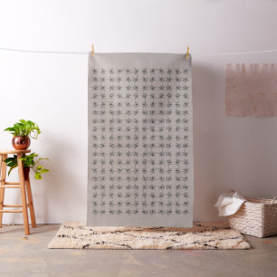 Pretty Lily Ink Art Pattern Linen Fabric