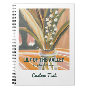 Pretty Lily of the Valley Birth Month Flower Notebook