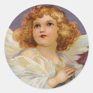 Pretty Little Angel Classic Round Sticker