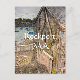 Pretty Little Beach Shack Rockport, MA Postcard