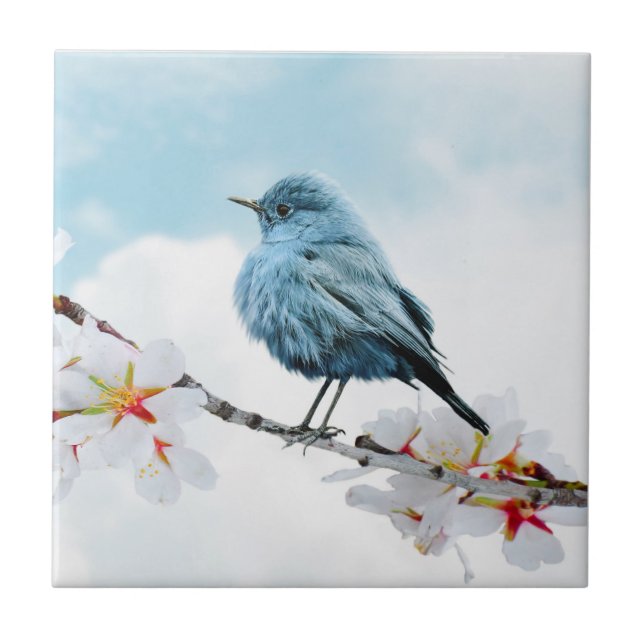 Pretty Little Bluebird Tile (Front)