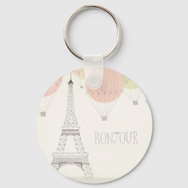Pretty Little Bonjour Key Ring (Front)