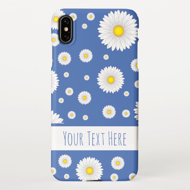 Pretty Little Daisies on Blue  iPhone Case (Back)