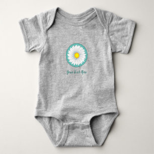 Pretty Little Daisies - Teal Baby Bodysuit