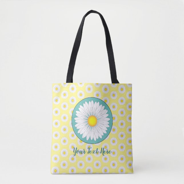 Pretty Little Daisies - Yellow Tote Bag (Front)