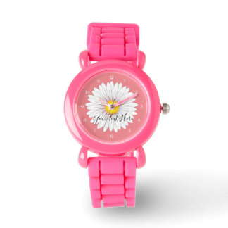 Pretty Little Daisy Kid's Pink Glitter Strap Watch