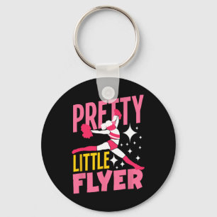 Pretty Little Flyer Cheerleading Cheerleader Girl Key Ring