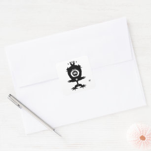 Pretty little monster v1 square sticker