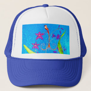 Pretty Little Orchid Bird (Red) Trucker Hat