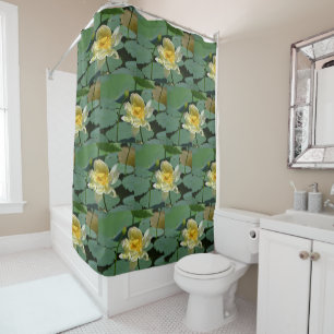 Pretty Lotus Blossom Shower Curtain