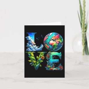 Pretty Love Earth Day Every Day Earth Day  Card