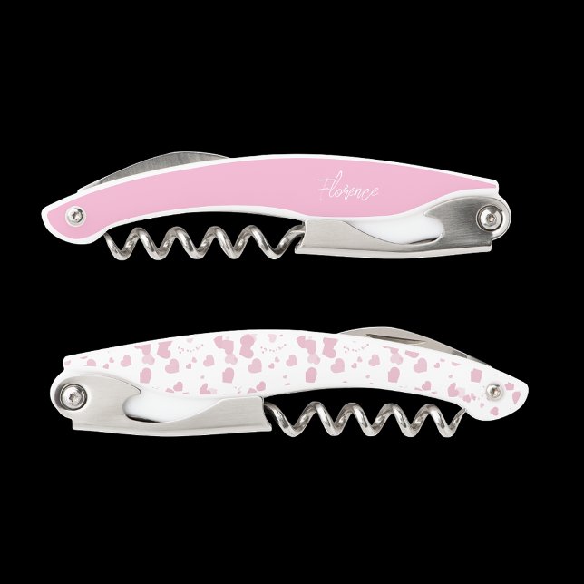 Pretty Love heart Personalised  Wedding Corkscrew (Creator Uploaded)